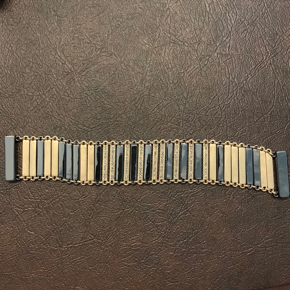 Kenneth Cole New York reversible gold/hematite bar bracelet